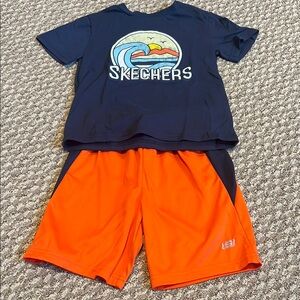 Skechers Kids Navy and Orange Swim Set